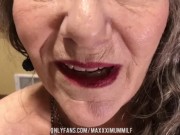Preview 1 of 💄Dirty Talking Mature POV Red Lipstick Blowjob + Throatpie!💋Full on OF!