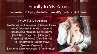 Juego de roles de audio F4M - Una confesión romántica de tu amigo de Internet - Improv de amigos a amantes