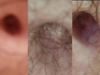 3 Extreme Close-upen En Zooms Van Belly Knop in Multi Cam