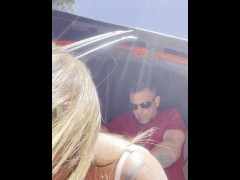 Husband fucks his hot wife off road in a forest