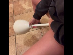 Naughty Gym Bathroom Fun …. Couldn’t Help Myself Desperately Wanted This Inside Me