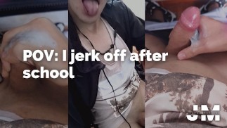 Eliminating stress after a long time - I cum on my hand and swallow it