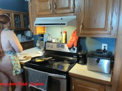 Tradwife Makes Her Husband Breakfast In Nothing But An Apron