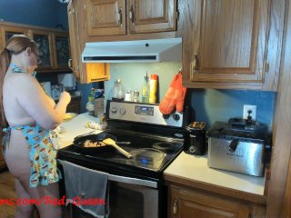 Tradwife Makes Her Husband Breakfast In_Nothing ButAn Apron