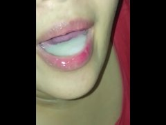 Amazing filipina blowjob and cum in mouth