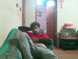 Asian boy masturbating hard