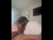 Preview 2 of Nasty ebony eating dick on wake up