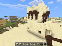 How to make a simple desert house in Minecraft