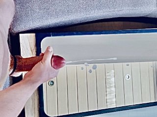Intense Cumshot on a Mirror