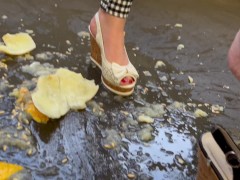 Black and white wedges crushing melon😉 Trailer! More in JuliaApril @ onlyfans