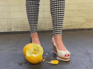 Black and white wedges crushing melon😉 Trailer! More in JuliaApril @ onlyfans