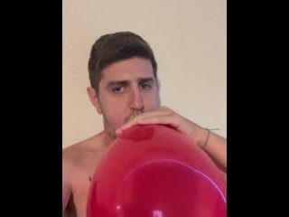 Blowing up balloons