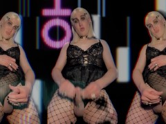 TS W I L L O W - Goth Sissy Stroking Girldick