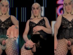 TS W I L L O W - Goth Sissy Stroking Girldick - Screenshot 14 of 16 - Bbc