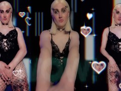 TS W I L L O W - Goth Sissy Stroking Girldick - Screenshot 2 of 16 - Sissy