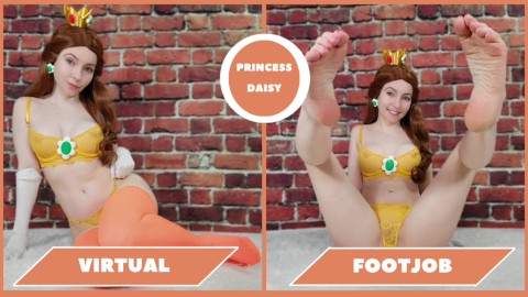 Princess Daisy trabajando con el pie virtual