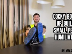 Cocky boots up builder small penis humiliation