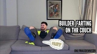 Builder Farting on the couch