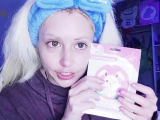 🌙⋆｡°✩ my Soft Blue Bow Headband 👁️ • H✩U✩D✩A Bunny Mask • Review • $wëët Energy ⋆｡°✩🌙