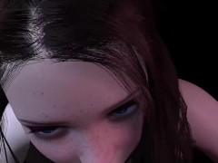 Sexy Brunette gently sucks and loves cum | 3D Porn Short Clip