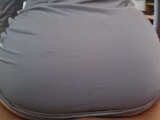 Preview 4 of Slut stepdaughter in short dress RIDING HER ASS on my dick UNTIL I CUM ALL OVER