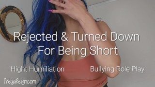 Rejeitado e recusado por ser curto: humilhação e bullying roleplay