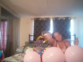 balloon, step mom, popping balloons