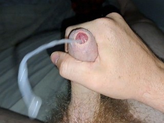 Teasing my Tiny Shrivelled Phimosis Cock until I Cum all over Myself!