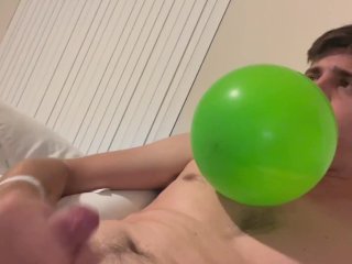 blonde, balloons, amateur, old young