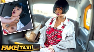 Super Sexy French Student Seduces Taxi Driver For A Free Ride In A Fake Taxi
