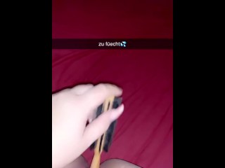 Girl Plays with Hairbrush