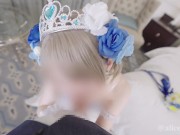 Preview 2 of 💙(vol1) Cosplay Having sex with an idol while still in our wedding dress costumes.【Aliceholic13】