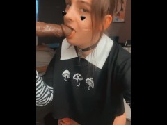 trans sissy girl deep throat’s bbc dildo jessiesissyadventures