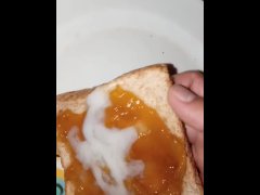 Cumming in a piece of bread and Eat it!