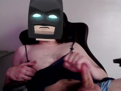 Batman Jerks his cock in Stepsis nighty