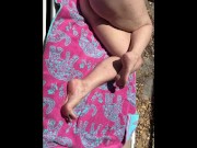 Preview 3 of Fan Request Granny Naked In Sun Shows Dirty Rough Soles & Toes GILF 2