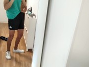 Preview 1 of Fitness Guy Comes Home and Unloads Cum from his Big Cock in Front of the Mirror