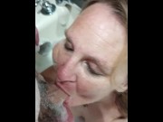 Preview 3 of Amateur Hot Granny Giving Small Dick Blowjob In Hot Tub