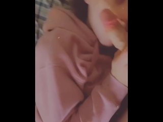 Teeny Princess gives Blow Job while soaking wet