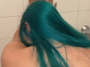 Preview 5 of Slut being fucked against the shower wall while being threatened
