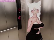 Preview 1 of Horny Stepsister And You Get Stuck In An Elevator Then You Cum In Her Pussy - VRchat erp - Preview