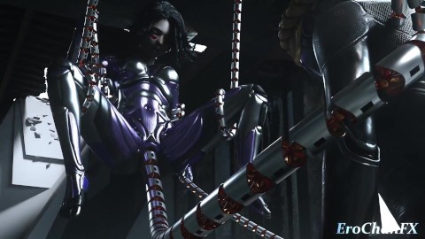 Alita battle angel atada y follada por la máquina del corazón atómico