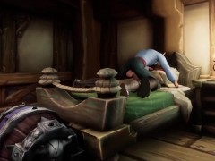 Fucking the Guard Girl in her barracks | Warcraft Porn Parody Short Clip