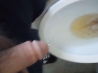 My sexy straight bro pissing and cumming