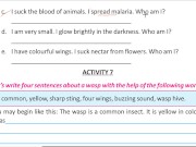 Preview 4 of Write four sentence about a wasp Solve by Bikash Edu care