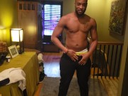 Preview 2 of CAUGHT!! Kennie Jai jerks off and get caught by bear daddy!!