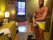 Preview 4 of CAUGHT!! Kennie Jai jerks off and get caught by bear daddy!!