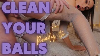 Naughty Maid Deepthroats and Rough Anal Fucks till Cum in Mouth POV