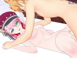 Charlotte and Aether_Have Intense Sex inThe Bedroom. - Genshin Impact Hentai