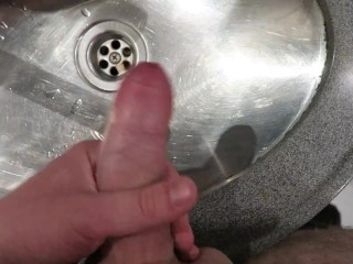 Jerking off in Public Train Toilet